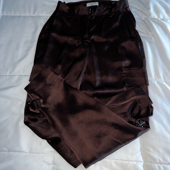 Artizia Brown Satin Cargo Pants - Picture 6 of 7